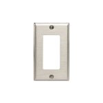 Placa decora (1 gang) de acero inoxidable