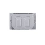 Placa hermética horizontal p/tomacorriente doble aluminio