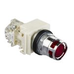 Pulsador luminoso rojo 30mm 120VAC NEMA