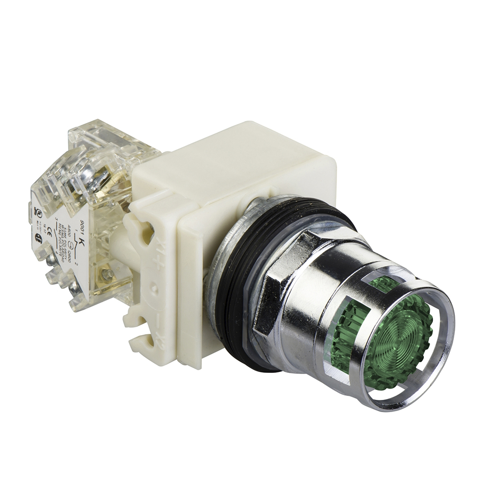 pulsador-luminoso-verde-220vac-nema.jpg Pulsador luminoso verde 220VAC NEMA - Imagen 1