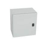Tablero p/adosar metálico 300x300x200mm con puerta c/plancha de montaje