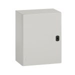 Tablero p/adosar metálico 800x600x300mm con puerta c/plancha de montaje