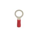Terminal anillo aislado 16-22AWG 1/4(6.4mm) rojo x 100un