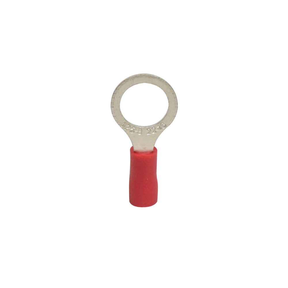 terminal-anillo-aislado-16-22awg-1-4-64mm-rojo-x-100un.jpg Terminal anillo aislado 16-22AWG 1/4(6.4mm) rojo x 100un - Imagen 1