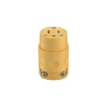 Tomacorriente aéreo plano 2x15A+T 125/250V NEMA 5-15R PVC amarillo