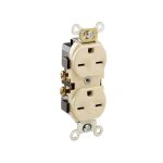 Tomacorriente doble 2x15A+T 250V NEMA 6-15R marfil