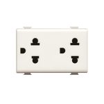 Tomacorriente universal dúplex 2x16A+T 250V Marfil Matix